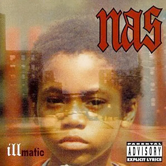 An image of the rapper Nas album cover Illmatic.